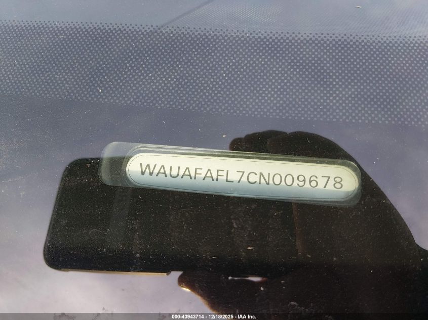 2012 Audi A4 2.0T Premium VIN: WAUAFAFL7CN009678 Lot: 43943714