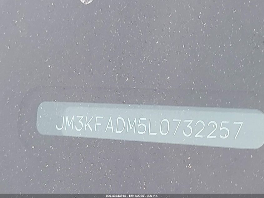 2020 Mazda Cx-5 Grand Touring VIN: JM3KFADM5L0732257 Lot: 43943814