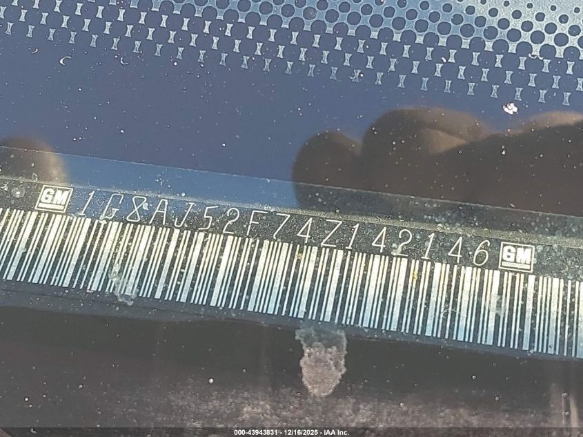 2004 Saturn Ion 2 VIN: 1G8AJ52F74Z142146 Lot: 43943831