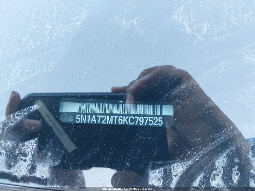 2019 Nissan Rogue Sv VIN: 5N1AT2MT6KC797525 Lot: 43944005