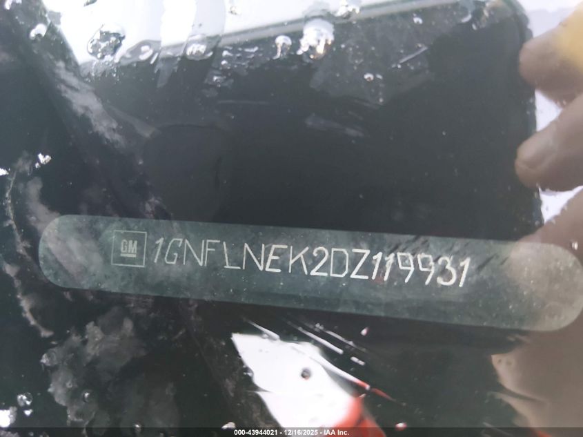 2013 Chevrolet Equinox 2Lt VIN: 1GNFLNEK2DZ119931 Lot: 43944021