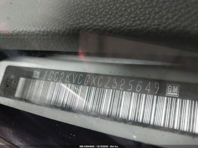 2012 Chevrolet Silverado 2500Hd Work Truck VIN: 1GC2KVCGXCZ325649 Lot: 43944040