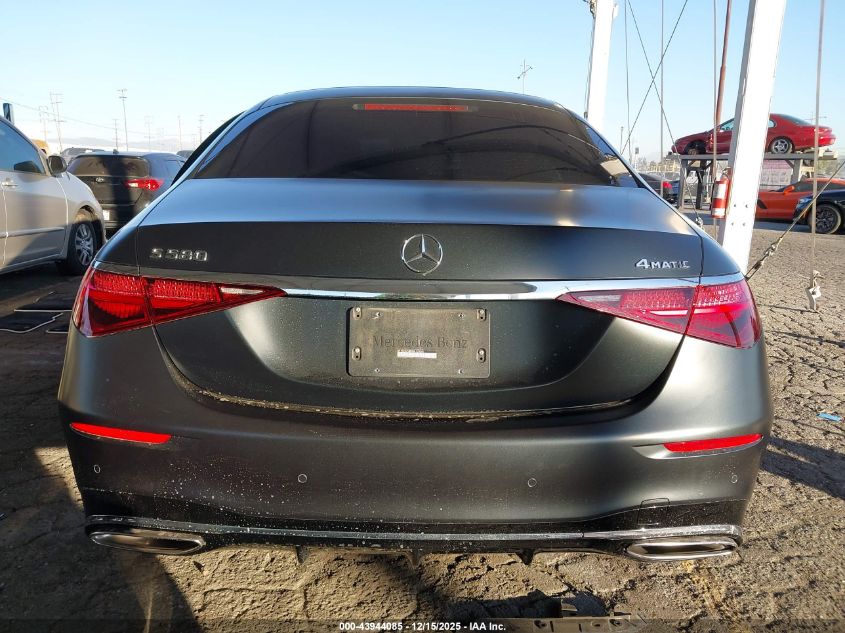 2022 Mercedes-Benz S 580 4Matic VIN: W1K6G7GB0NA133581 Lot: 43944085