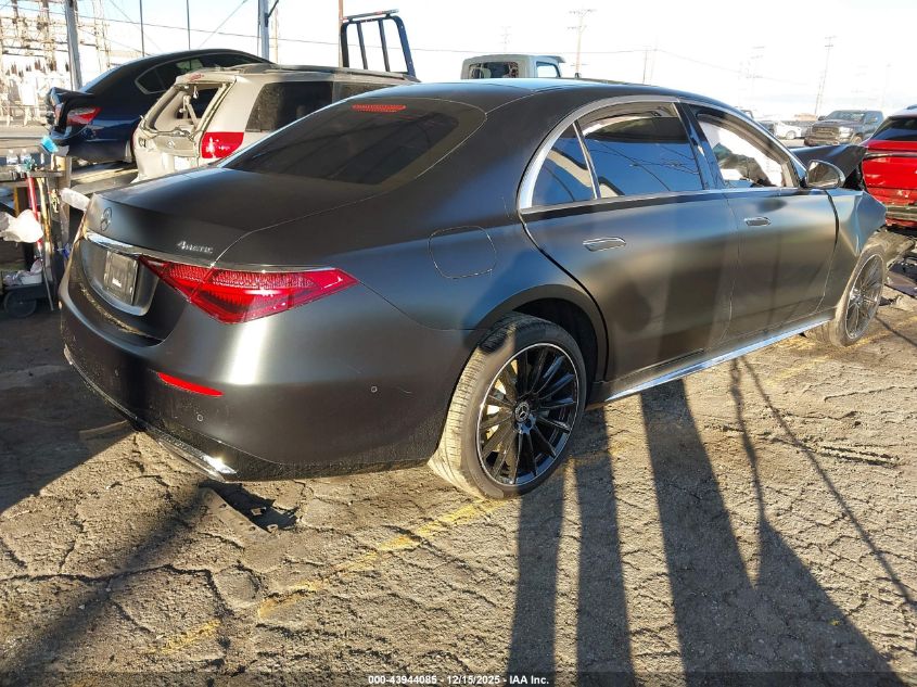 2022 Mercedes-Benz S 580 4Matic VIN: W1K6G7GB0NA133581 Lot: 43944085