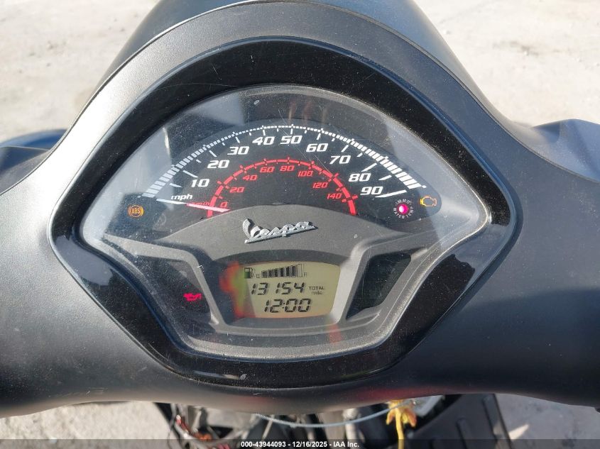 2019 Vespa Gts 300 VIN: ZAPMA39L0K5201141 Lot: 43944093