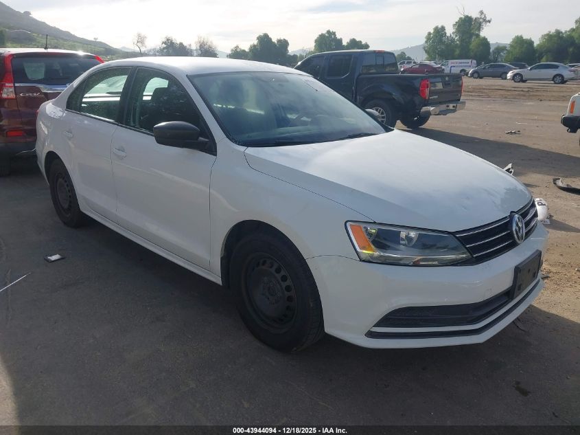 2015 Volkswagen Jetta 2.0L S VIN: 3VW1K7AJ9FM318636 Lot: 43944094