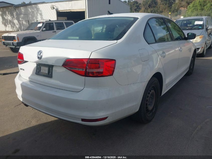 2015 Volkswagen Jetta 2.0L S VIN: 3VW1K7AJ9FM318636 Lot: 43944094