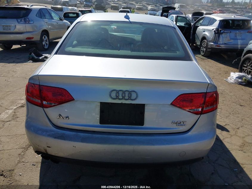 2012 Audi A4 2.0T Premium VIN: WAUBFAFL0CN021188 Lot: 43944206
