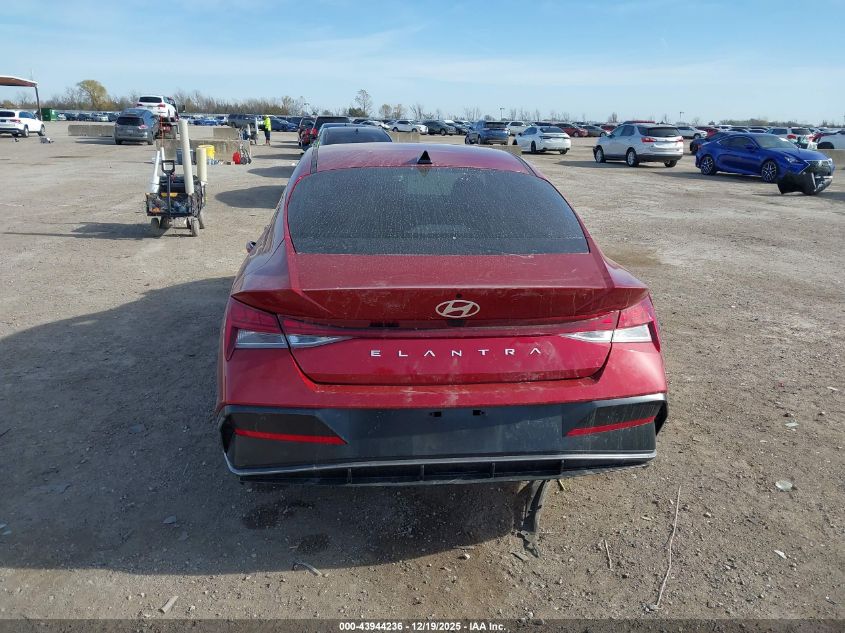 2025 Hyundai Elantra Sel Convenience VIN: KMHLS4DG1SU015488 Lot: 43944236