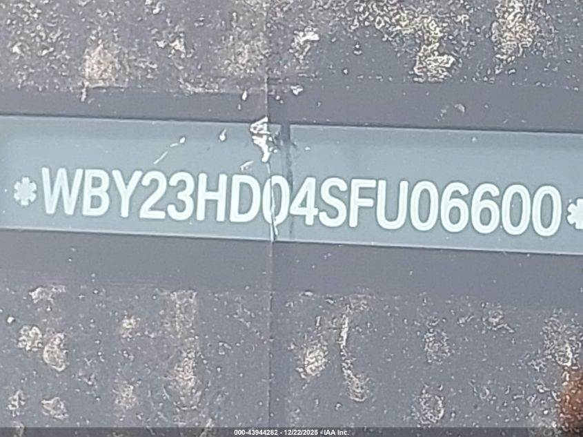 2025 BMW I4 Gran Coupe Edrive40 VIN: WBY23HD04SFU06600 Lot: 43944282