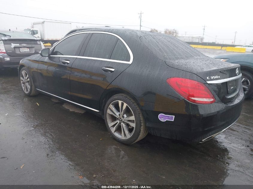 2018 Mercedes-Benz C 350E VIN: 55SWF4HB5JU272079 Lot: 43944286