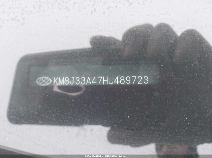 2017 Hyundai Tucson Se VIN: KM8J33A47HU489723 Lot: 43944294