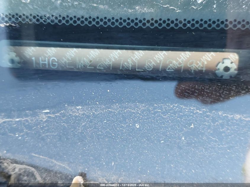 2001 Honda Civic Ex VIN: 1HGEM22971L072994 Lot: 43944312