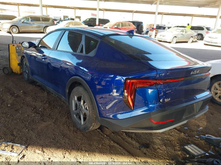 2025 Kia K4 Lxs VIN: 3KPFT4DE3SE117449 Lot: 43944426