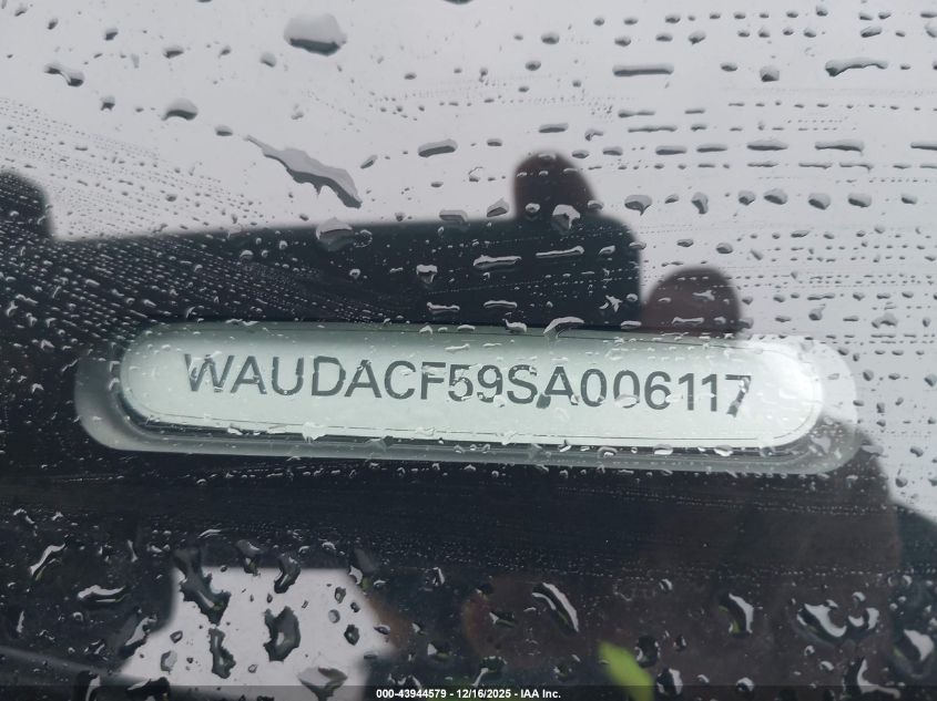 2025 Audi A5 Sportback Premium 45 Tfsi S Line Quattro S Tronic VIN: WAUDACF59SA006117 Lot: 43944579