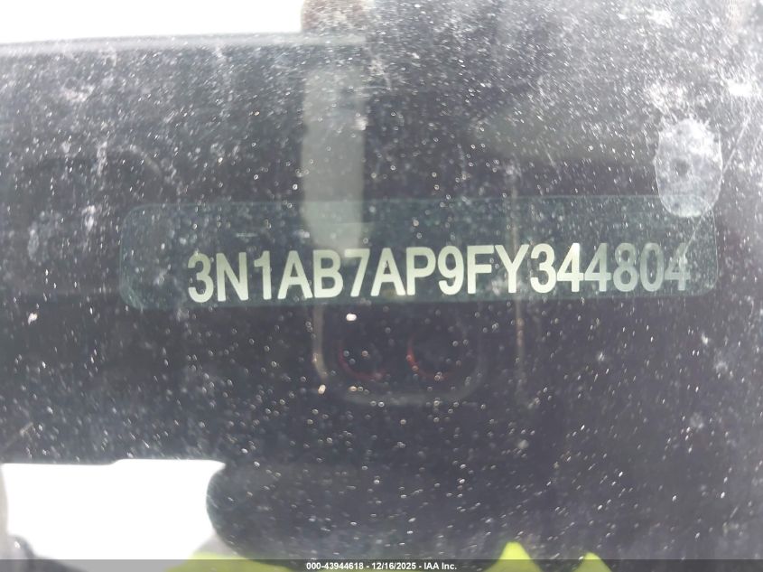 2015 Nissan Sentra Sv VIN: 3N1AB7AP9FY344804 Lot: 43944618
