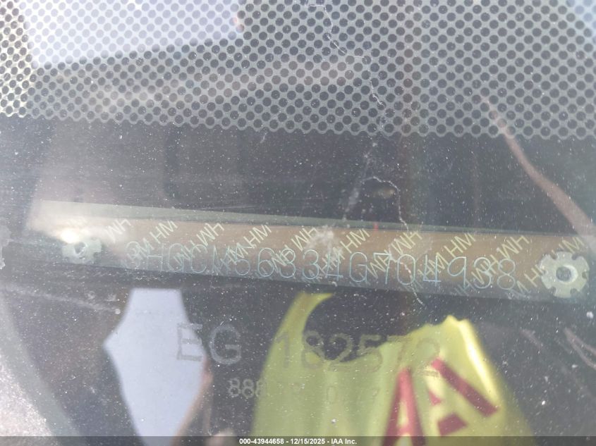 2004 Honda Accord 2.4 Lx VIN: 3HGCM56334G704938 Lot: 43944658