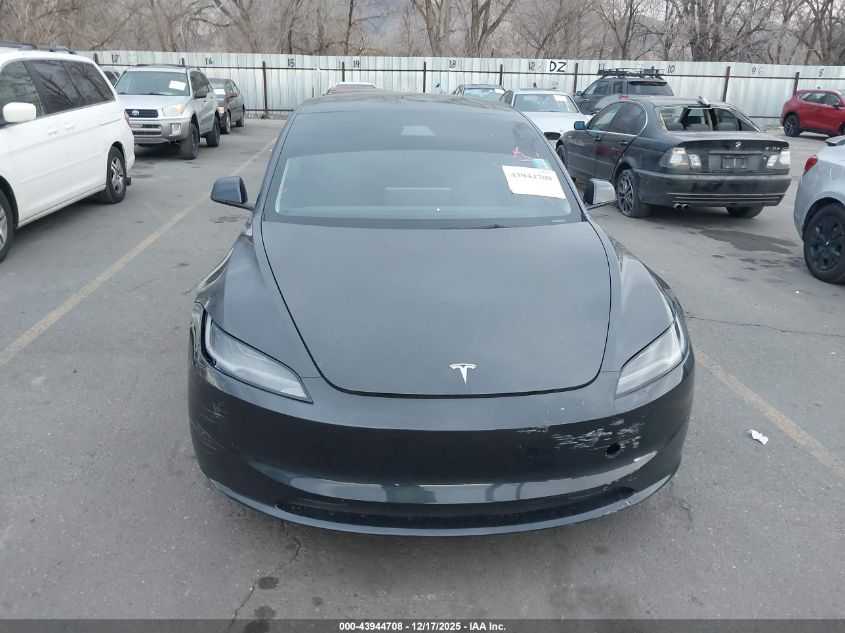 2025 Tesla Model 3 Long Range Rear-Wheel Drive/Standard Rear-Wheel Drive VIN: 5YJ3E1EA8SF872243 Lot: 43944708