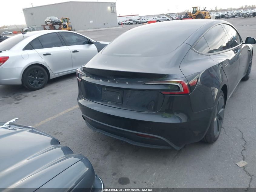 2025 Tesla Model 3 Long Range Rear-Wheel Drive/Standard Rear-Wheel Drive VIN: 5YJ3E1EA8SF872243 Lot: 43944708