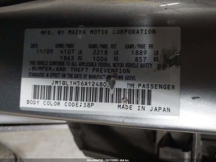 2010 Mazda Mazda3 S Sport VIN: JM1BL1H56A1248027 Lot: 43944736