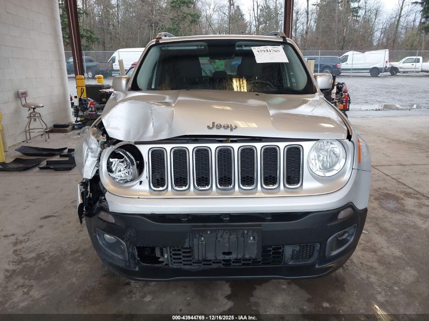 2016 Jeep Renegade Limited VIN: ZACCJBDT2GPD98682 Lot: 43944769