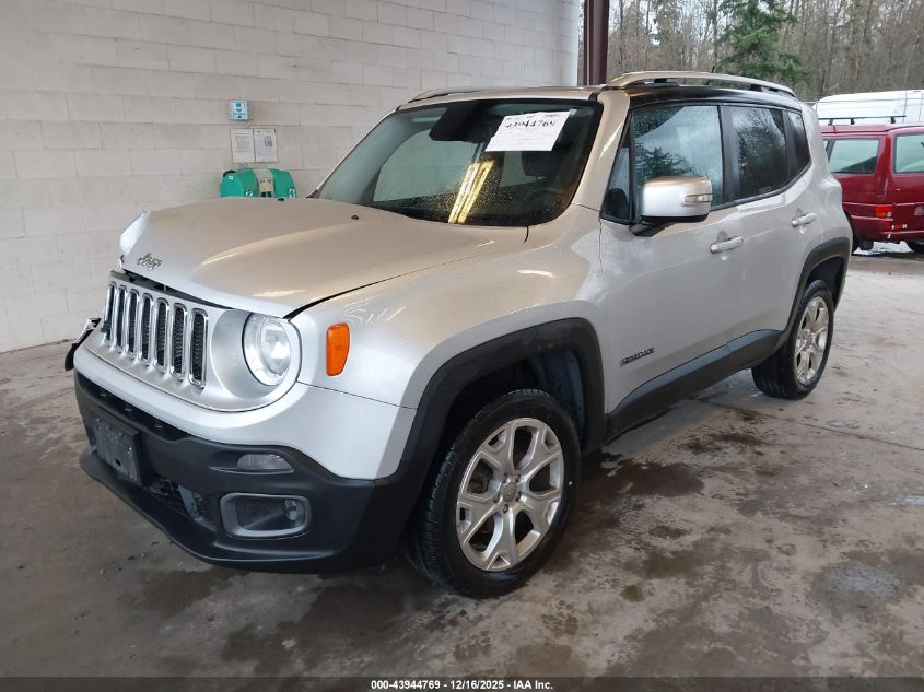 2016 Jeep Renegade Limited VIN: ZACCJBDT2GPD98682 Lot: 43944769