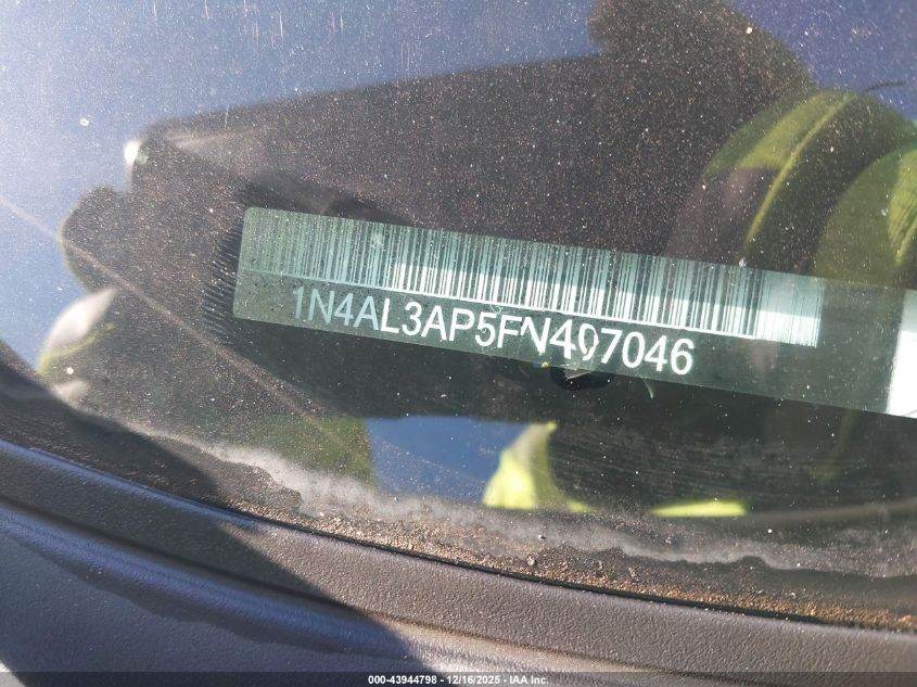 2015 Nissan Altima 2.5 S VIN: 1N4AL3AP5FN407046 Lot: 43944798