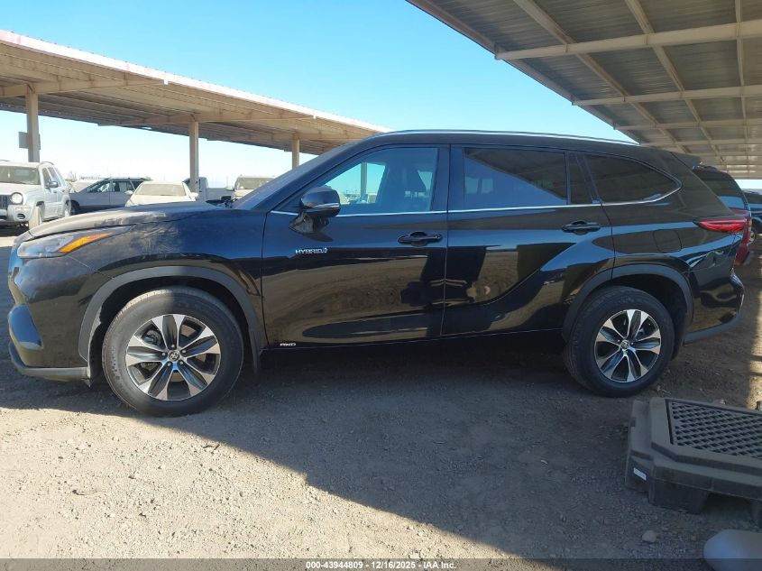 2020 Toyota Highlander Hybrid Xle VIN: 5TDGBRCH4LS502381 Lot: 43944809