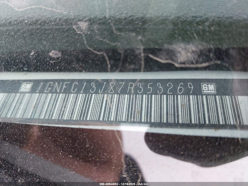 2007 Chevrolet Tahoe Lt VIN: 1GNFC13J87R353269 Lot: 43944852
