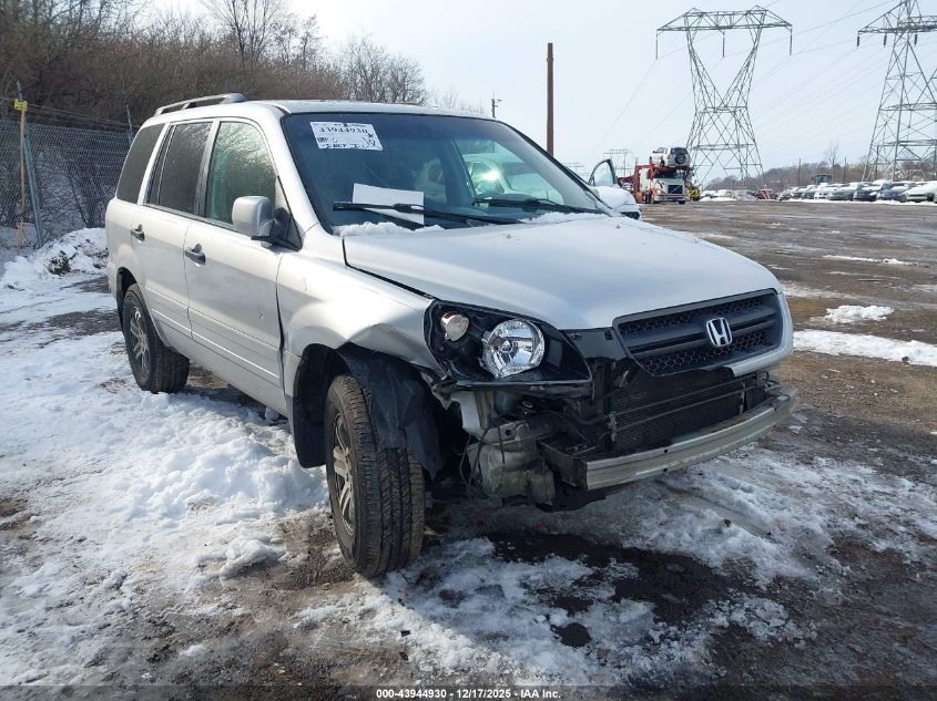 2005 Honda Pilot Ex-L VIN: 2HKYF18535H539343 Lot: 43944930