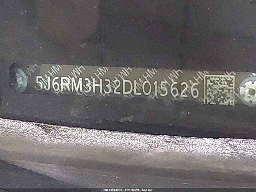 2013 Honda Cr-V Lx VIN: 5J6RM3H32DL015626 Lot: 43944958