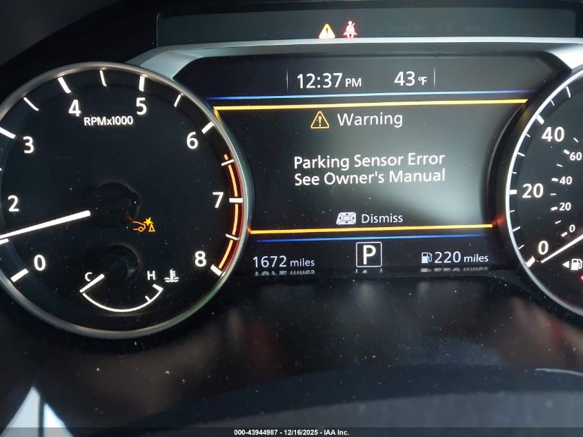 2025 Nissan Altima Sr Fwd VIN: 1N4BL4CV9SN411262 Lot: 43944987