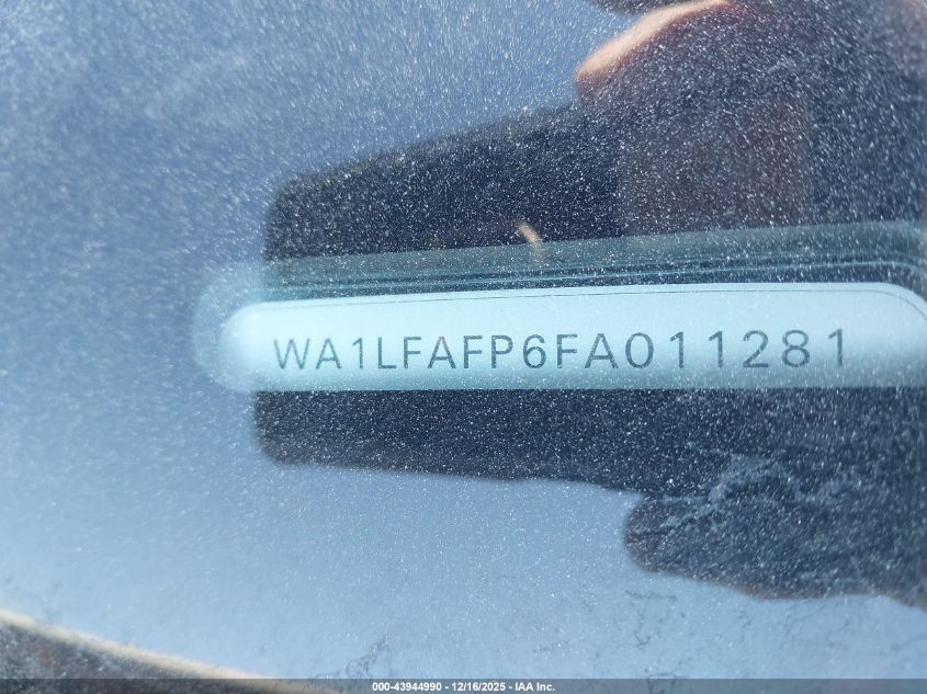 2015 Audi Q5 2.0T Premium VIN: WA1LFAFP6FA011281 Lot: 43944990