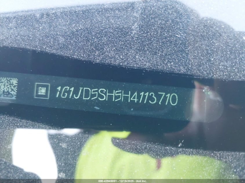 2017 Chevrolet Sonic Lt Auto VIN: 1G1JD5SH5H4113710 Lot: 43945051