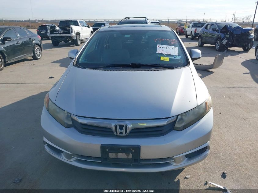 2012 Honda Civic Ex VIN: 19XFB2F80CE065827 Lot: 43945083