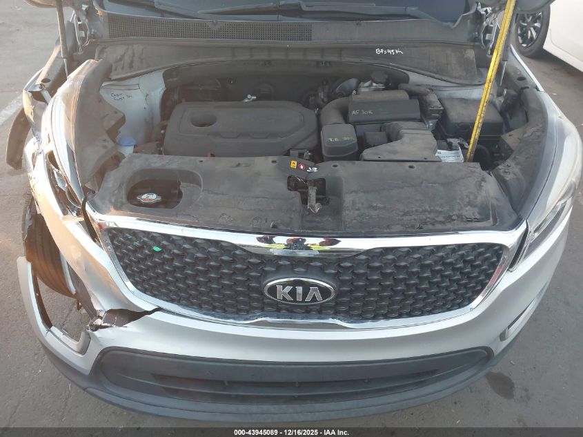 2018 Kia Sorento 2.4L Lx VIN: 5XYPG4A32JG347125 Lot: 43945089