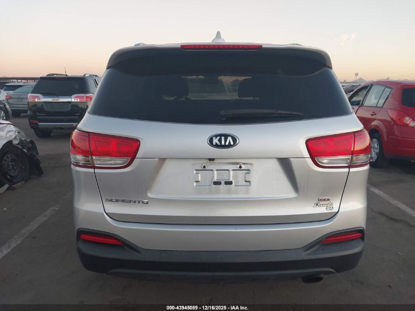 2018 Kia Sorento 2.4L Lx VIN: 5XYPG4A32JG347125 Lot: 43945089