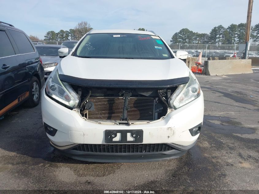 2015 Nissan Murano Platinum VIN: 5N1AZ2MH2FN224139 Lot: 43945103