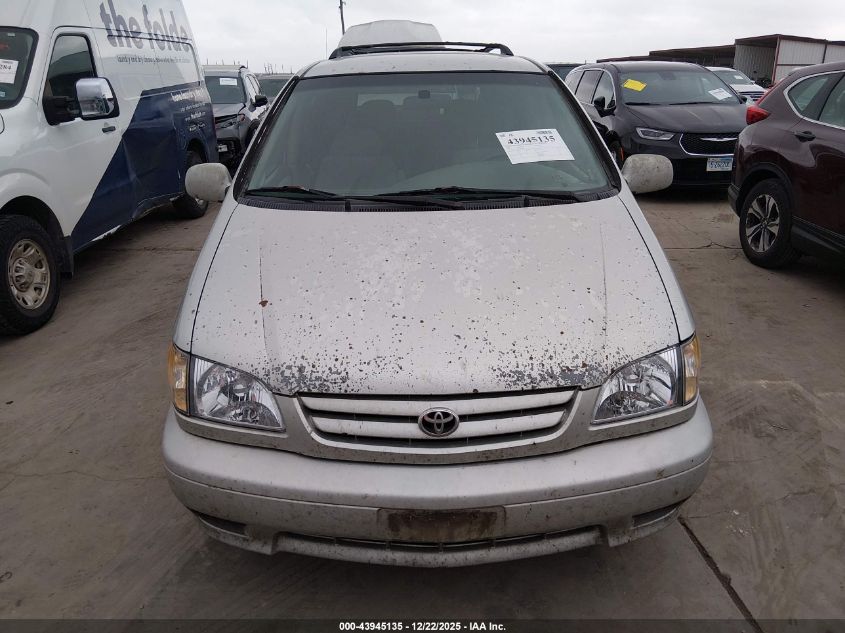 2002 Toyota Sienna VIN: 4TZ3F13C52U457631 Lot: 43945135