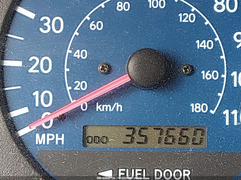 2002 Toyota Sienna VIN: 4TZ3F13C52U457631 Lot: 43945135