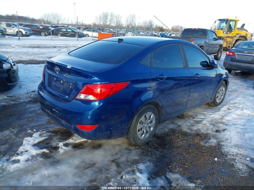 2017 Hyundai Accent Se VIN: KMHCT4AE1HU238400 Lot: 43945164