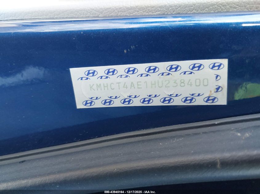 2017 Hyundai Accent Se VIN: KMHCT4AE1HU238400 Lot: 43945164