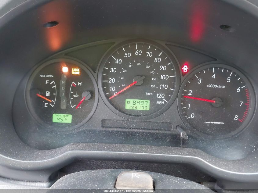 2004 Subaru Impreza Outback Sport VIN: JF1GG68544H816347 Lot: 43945177