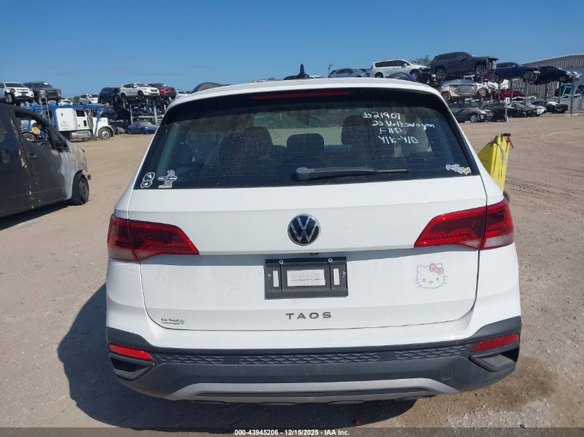 2022 Volkswagen Taos 1.5T S VIN: 3VVCX7B28NM007378 Lot: 43945206