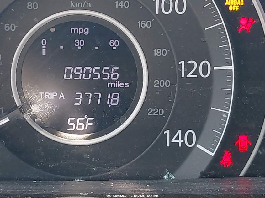 2012 Honda Cr-V Ex-L VIN: 5J6RM3H75CL044748 Lot: 43945260