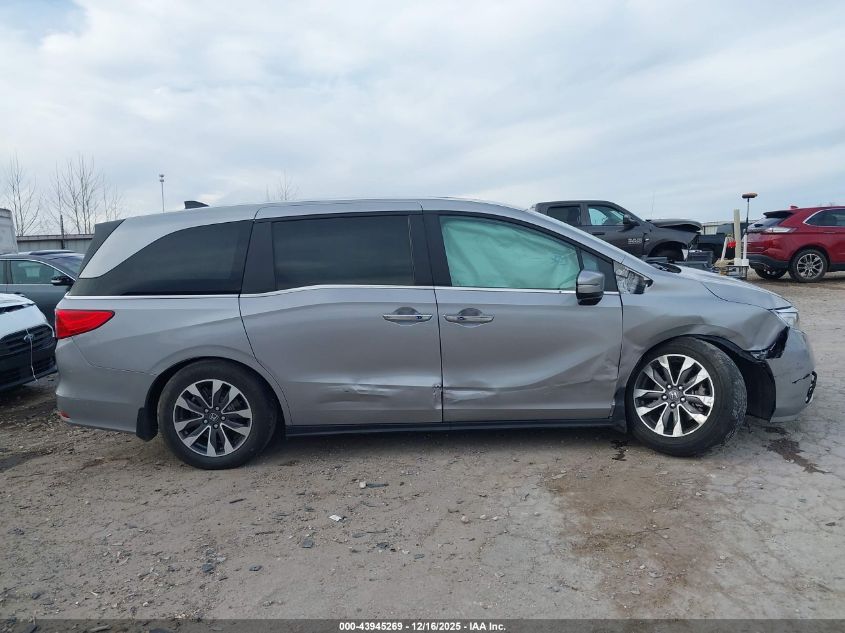 2022 Honda Odyssey Ex-L VIN: 5FNRL6H76NB049408 Lot: 43945269