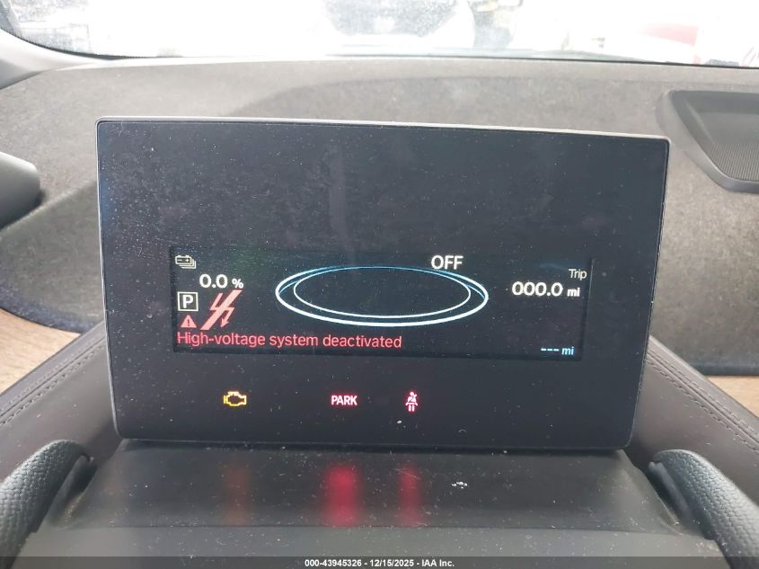 2015 BMW I3 Base W/Range Extender VIN: WBY1Z4C54FV503324 Lot: 43945326