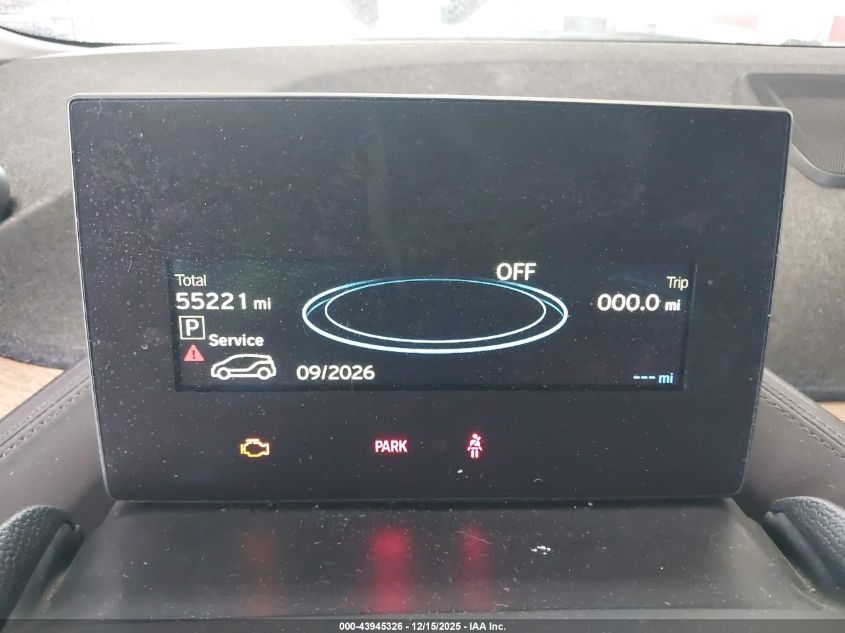 2015 BMW I3 Base W/Range Extender VIN: WBY1Z4C54FV503324 Lot: 43945326
