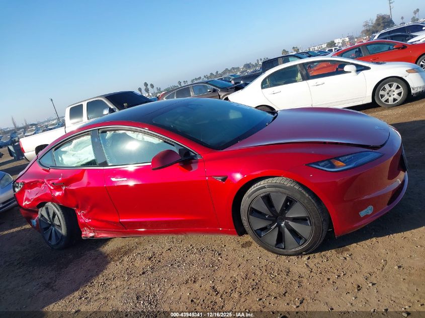 2025 Tesla Model 3 Long Range Rear-Wheel Drive/Standard Rear-Wheel Drive VIN: 5YJ3E1EA1SF897193 Lot: 43945341