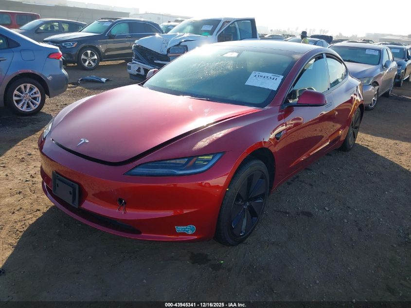 2025 Tesla Model 3 Long Range Rear-Wheel Drive/Standard Rear-Wheel Drive VIN: 5YJ3E1EA1SF897193 Lot: 43945341
